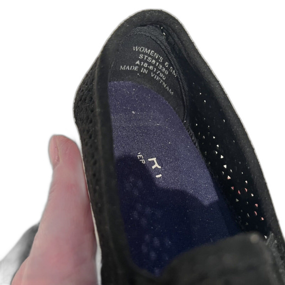 Ladies SPERRY Slip On Sneakers 6.5 Black - Picture 3 of 4